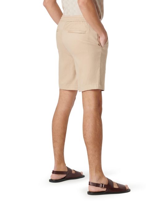 Bugatchi Natural Linen Blend Drawstring Chino Shorts for men