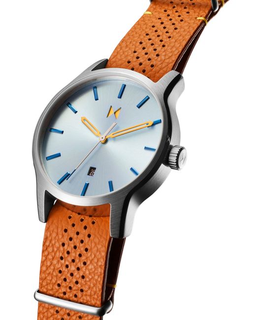 MVMT Blue Classic Ii Leather Strap Watch for men