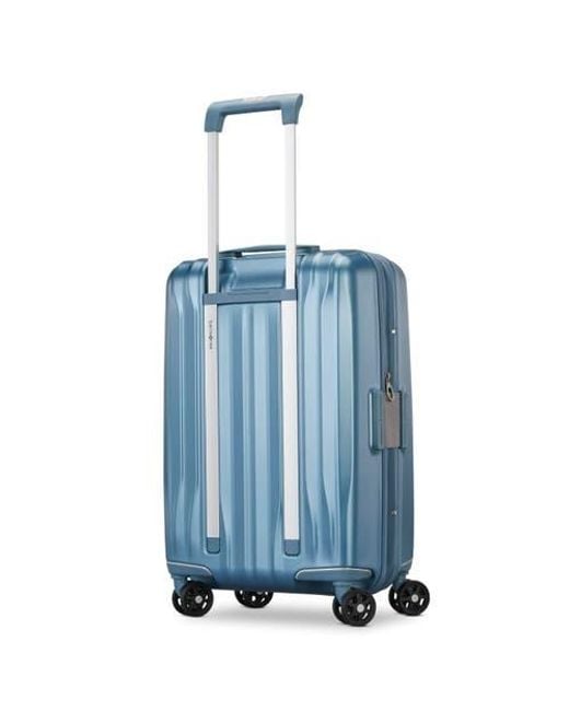 Samsonite Blue Large Checked Hardside Luggage With Spinner Wheels