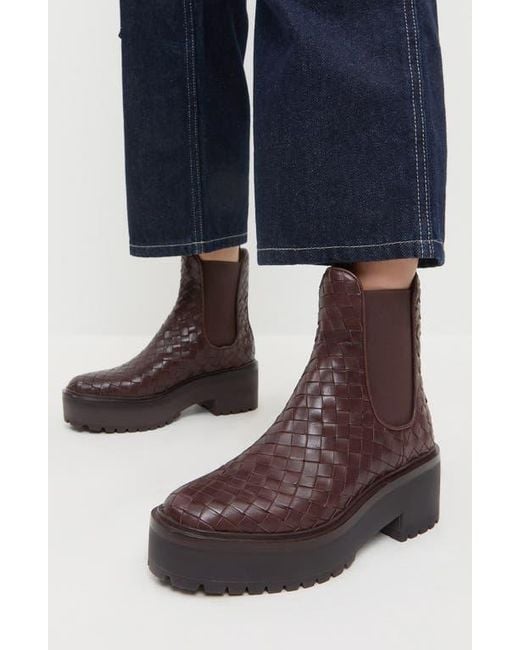 Loeffler Randall Brown Reggie Woven Chelsea Boot
