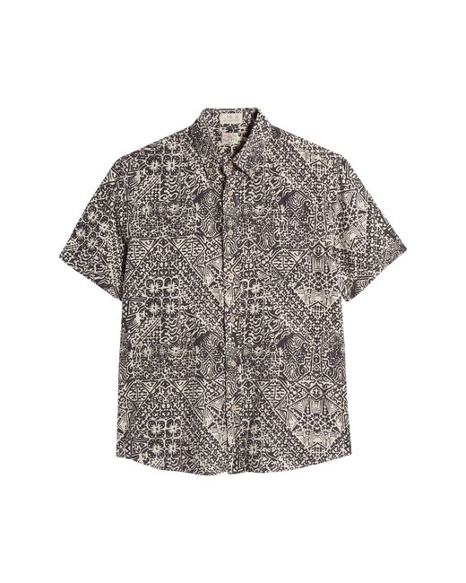 Faherty Brand Gray Breeze Short Sleeve Button-down Shirt for men