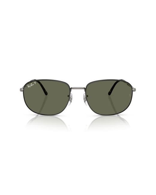 Ray-Ban Brown 60Mm Pillow Polarized Sunglasses for men
