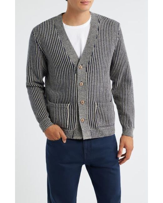 Alex Crane Gray Vale Merino Wool V-Neck Cardigan for men