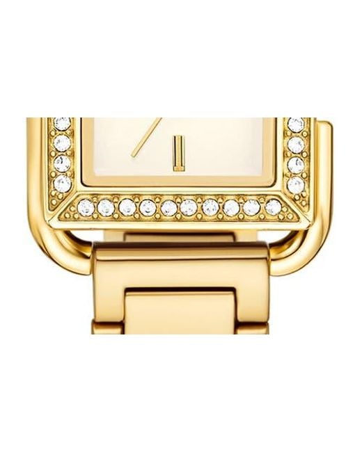 Tory Burch Metallic The Small Kira Crystal Bezel Bracelet Watch, 18Mm X 18Mm