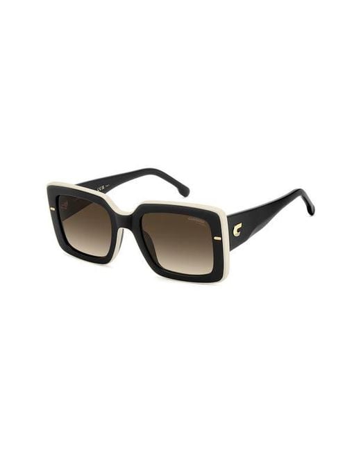Carrera Black 53Mm Rectangular Sunglasses