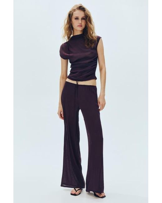 H&M Purple Sheer Drawstring Trousers