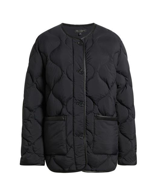 Rag & Bone Black Tatiana Down & Feather Fill Quilted Jacket