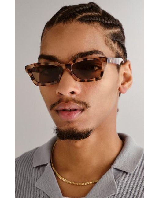 Aire Brown Sculptor 50Mm Rectangular Sunglasses