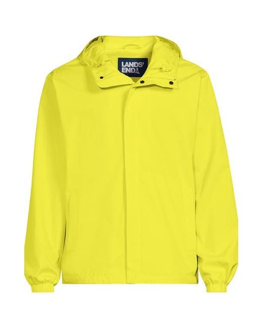 Lands' End Yellow Squall Waterproof Packable Rain Jacket for men