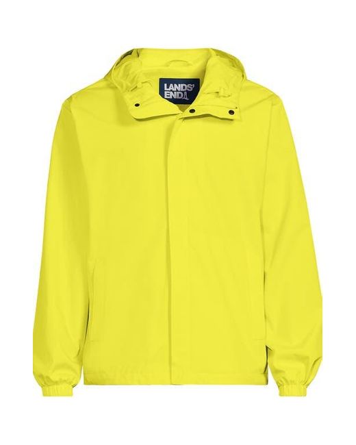 Lands' End Yellow Squall Waterproof Packable Rain Jacket for men