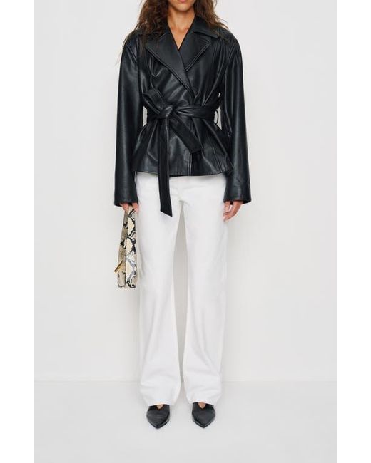 Reformation Veda Jaden Leather Jacket in Black | Lyst