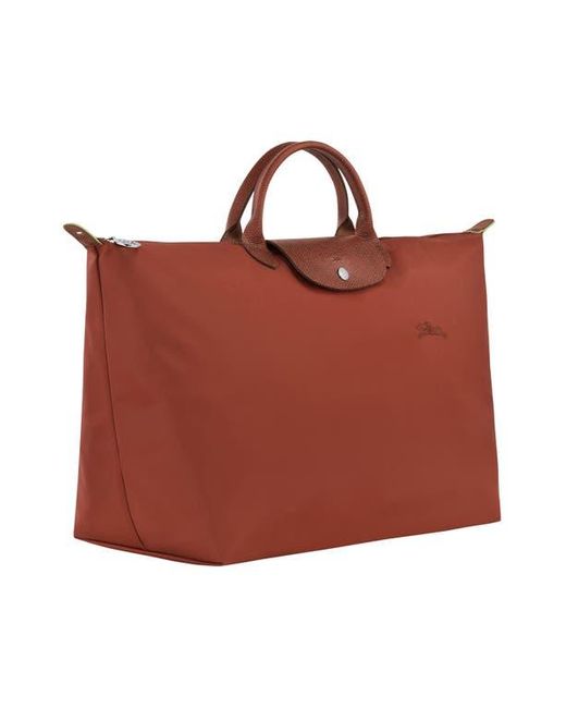 Longchamp Red Large Le Pliage Nylon Travel Bag