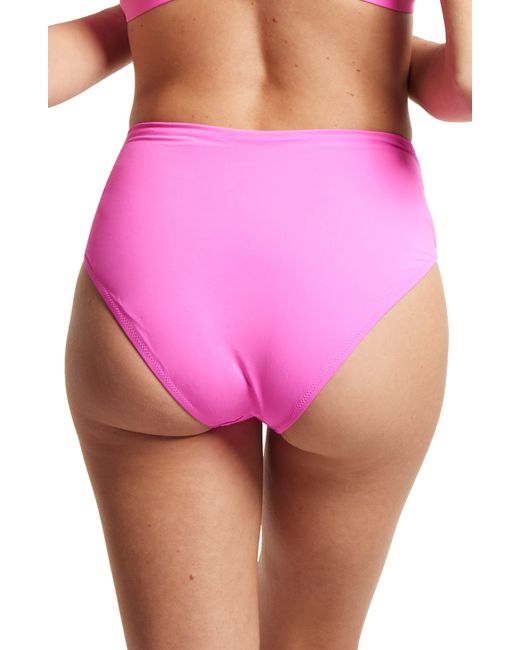 Hanky Panky Pink Ruched High Waist Bikini Bottoms