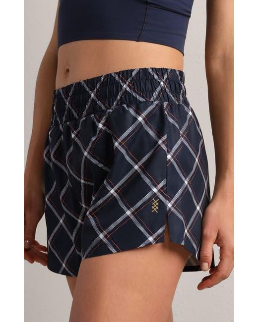 Rhone Blue Mirage Windowpane Plaid Upf 50+ Shorts