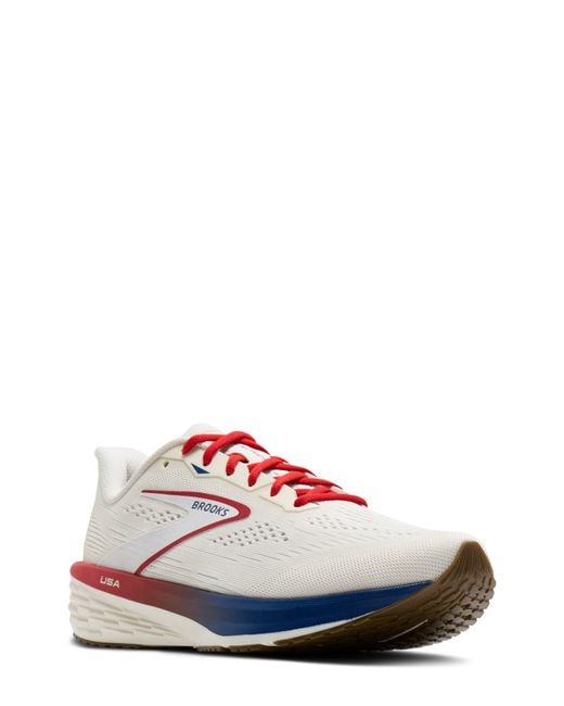 Brooks White Launch 12 Running Sneaker for men