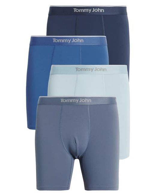 Tommy John Blue Micro Stretch 4-Pack 6-Inch Boxer Briefs for men