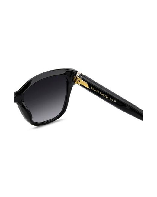 Stuart Weitzman Black 53Mm Gradient Square Sunglasses