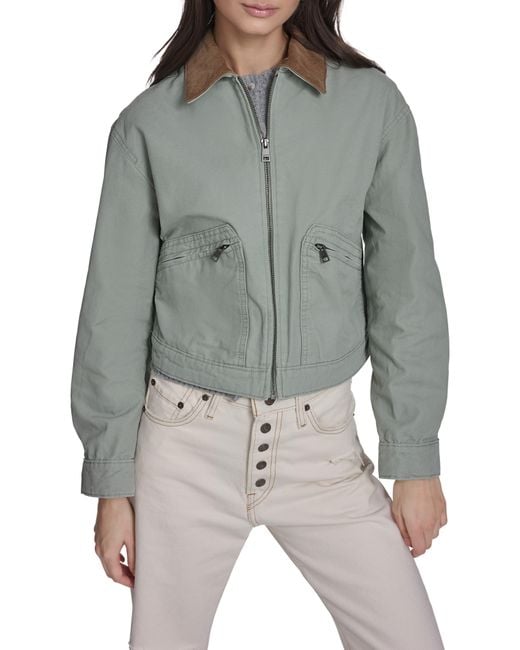 Levi's Gray Crop Utility Jacket