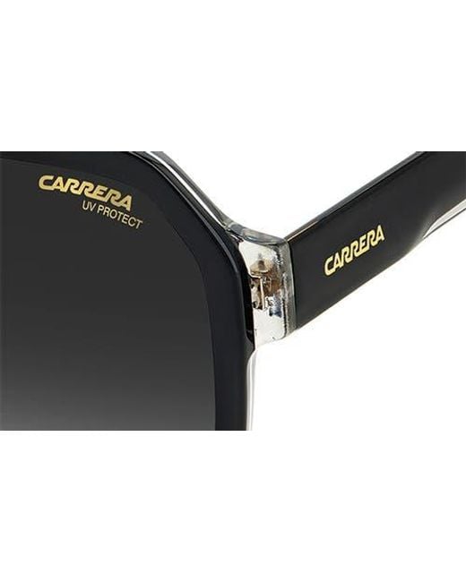 Carrera Black 60Mm Gradient Polarized Rectangular Sunglasses for men