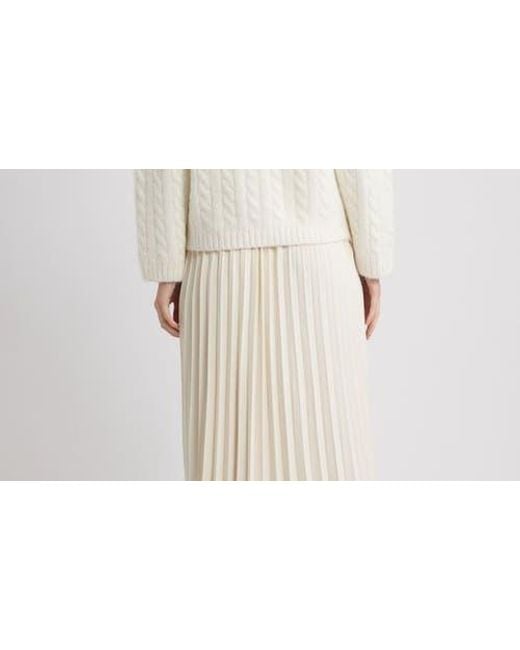 ZOE AND CLAIRE Natural Pleated Slipdress & Cardigan Set