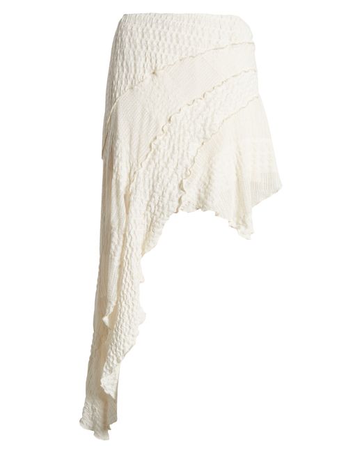 BDG White Asymmetric Spliced Skirt