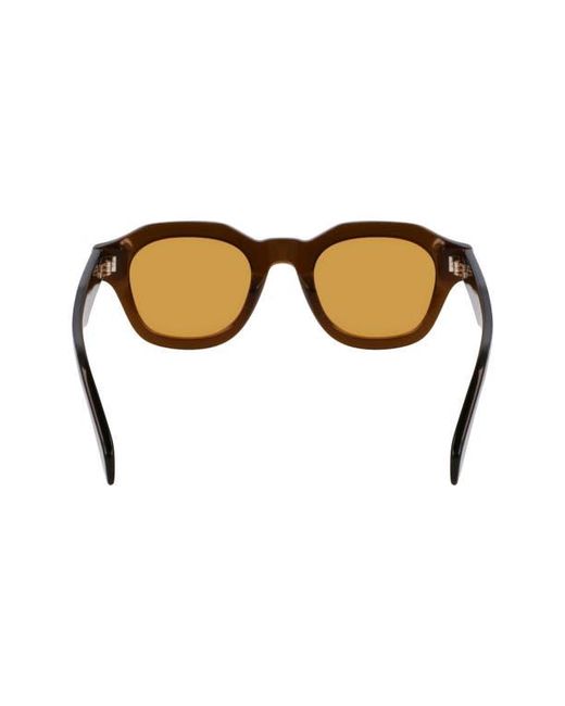 Paul Smith Brown Lyford 48Mm Small Modified Rectangular Sunglasses