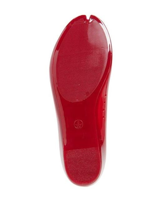 Jeffrey Campbell Red Fixed Split Toe Jelly Flat
