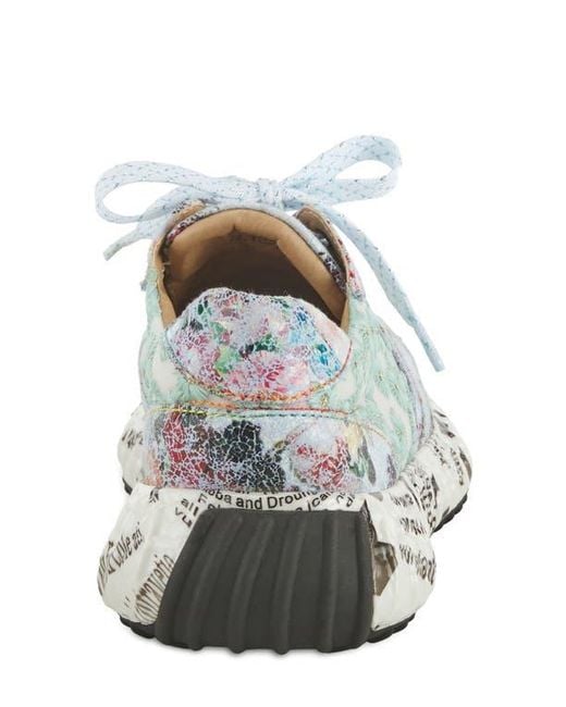 Spring Step White Daisymae Embroidered Sneaker