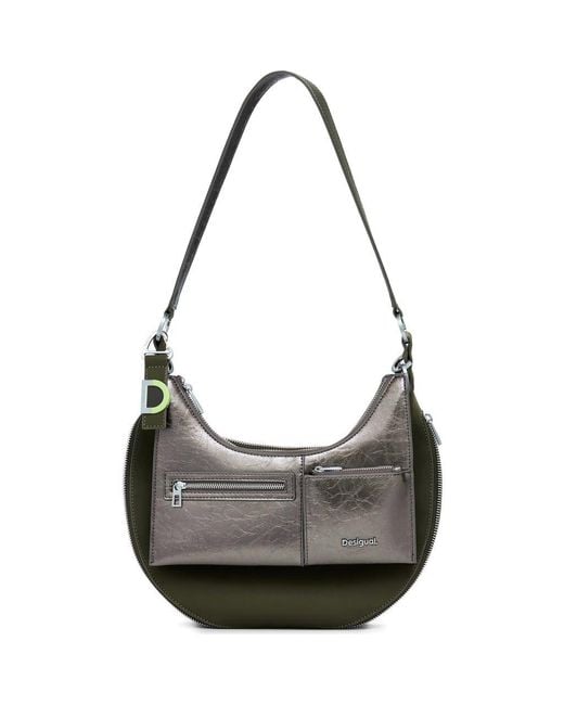 Desigual Gray 2-In1 Shoulder Bag