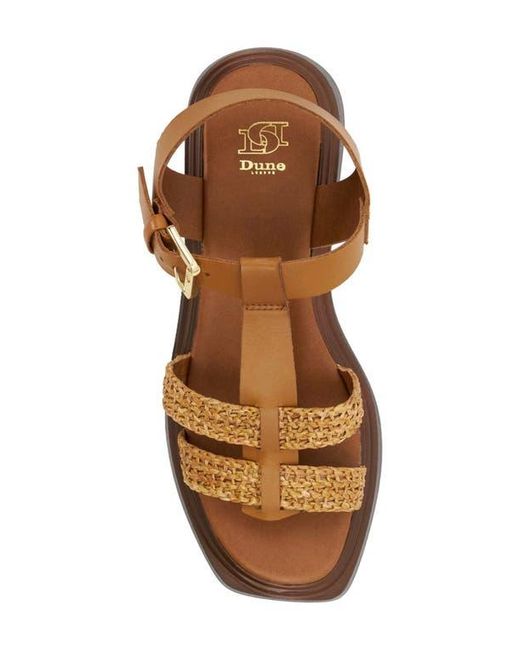 Dune Brown Lyons Platform Sandal