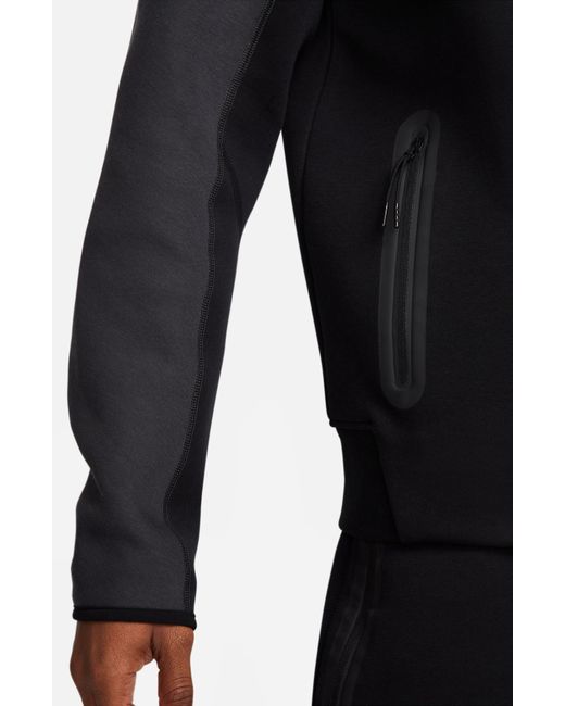 Nike Black Tech Fleece Windrunner Zip Hoodie for men