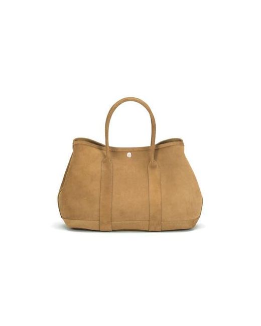 EZRA ARTHUR Brown Audrey Nubuck Suede Leather Tote Bag