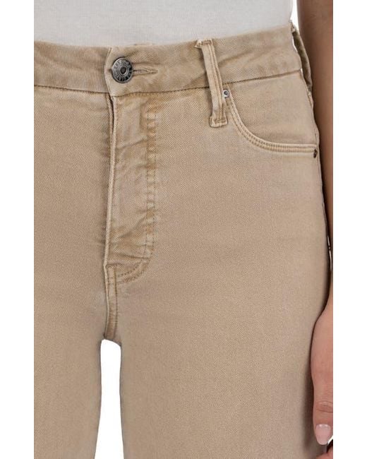 Kut From The Kloth Natural Meg Fab Ab Raw Hem High Waist Ankle Wide Leg Jeans
