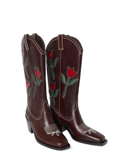 Loeffler Randall Brown Wilder Western Boot