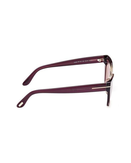Tom Ford Pink Juliette 52Mm Cat Eye Sunglasses