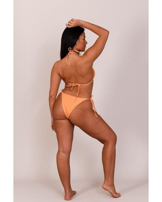 OOSC Orange Tangerine Squeeze Tie Side Bikini Bottoms