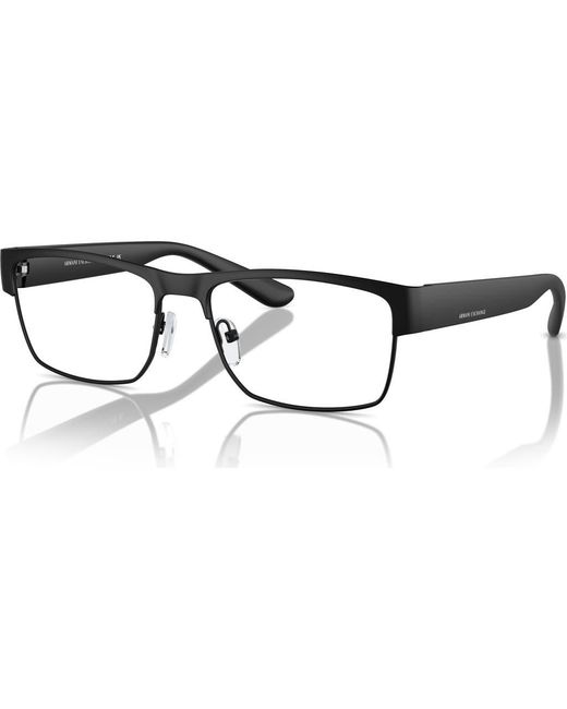 ARMANI EXCHANGE Black 56Mm Rectangle Optical Glasses for men