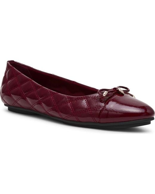 Anne Klein Red Luci Cap Toe Ballet Flat