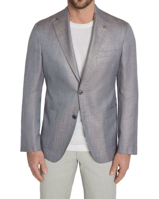 Jack Victor Morton Half Lined Soft Constructed Sport Coat in Gray for
