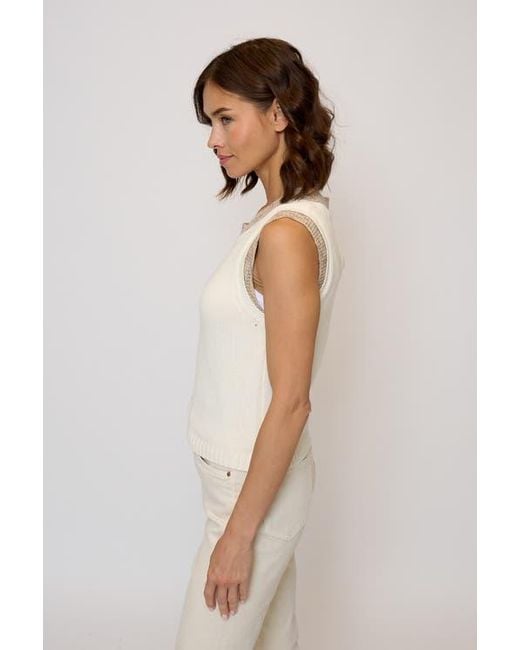 Central Park West Natural Dylan Spacedye Double Layer Tank Top
