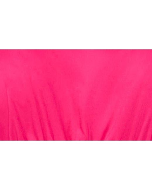 Cece Pink Ruffle Neck Maxi Dress