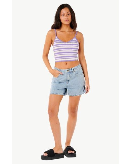 Rip Curl Blue Bobbi Stripe Crop Tank