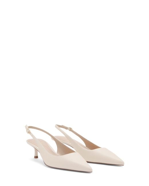Mango White Mona Slingback Pump