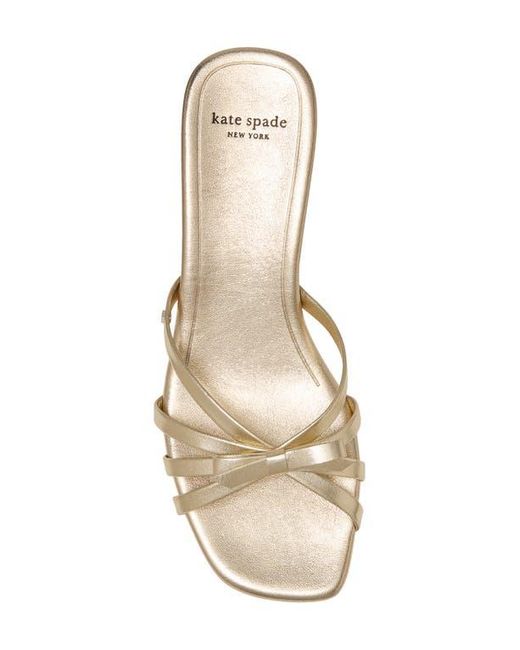 Kate Spade White Carolina Kitten Heel Slide Sandal