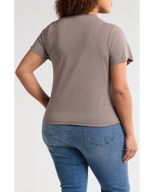 Wit & Wisdom Gray Twist Accent Top