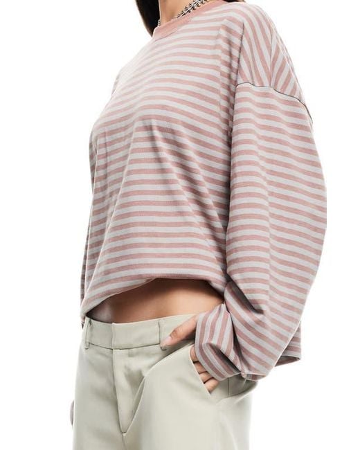 Lioness Gray Bloom Stripe Top