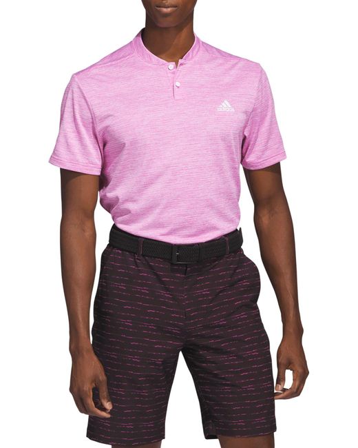 adidas Originals Textured Stripe Blade Collar Golf Polo for Men Lyst