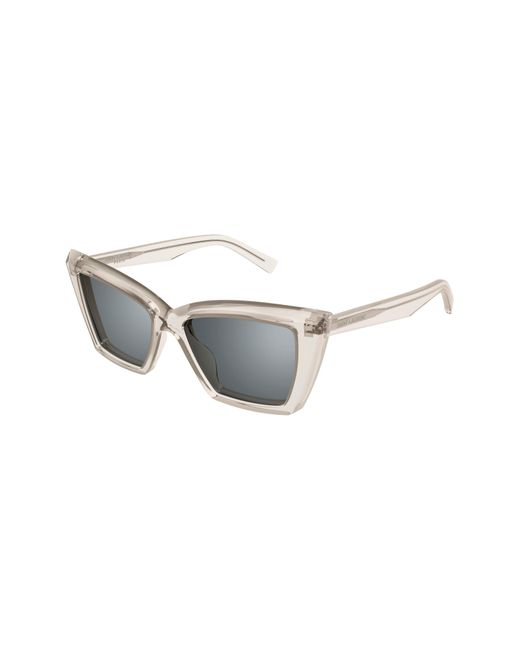 Saint Laurent Gray 54mm Cat Eye Sunglasses