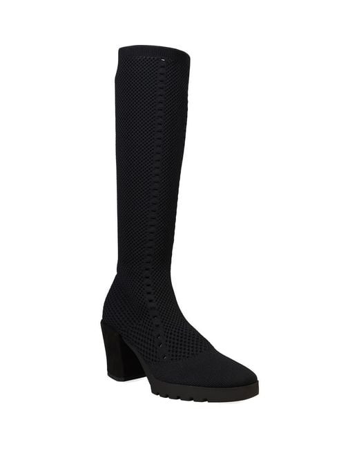 Eileen Fisher Black Syd Stretch Knee High Boot