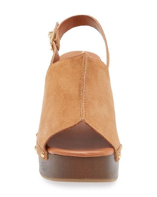 BOTTER Brown Slingback Peep Toe Platform Sandal